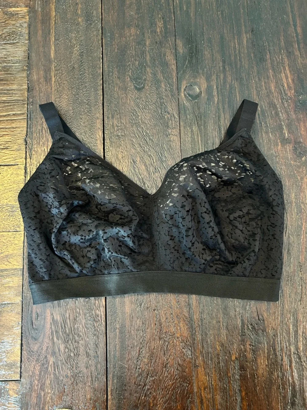 Chantelle Norah Black Lace Wireless Bra- 38H